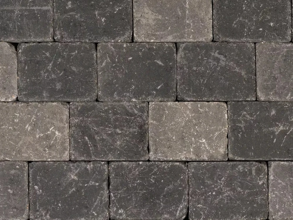 Trommelsteen grijs-zwart