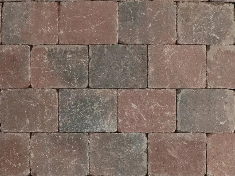 Trommelsteen rood-zwart