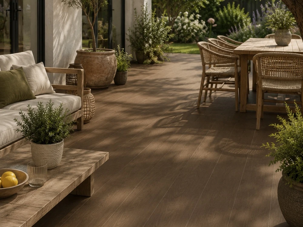 Keramische tegel Woodlook walnut 30x120x3
