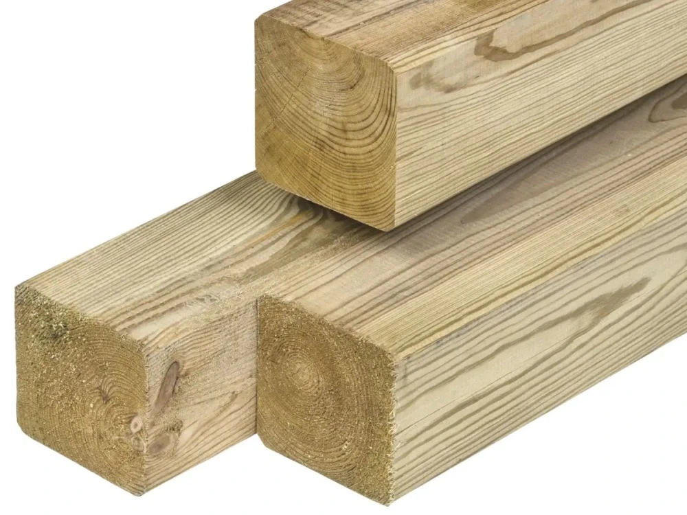 Steunpaal gewolm. 8,8x8,8x300