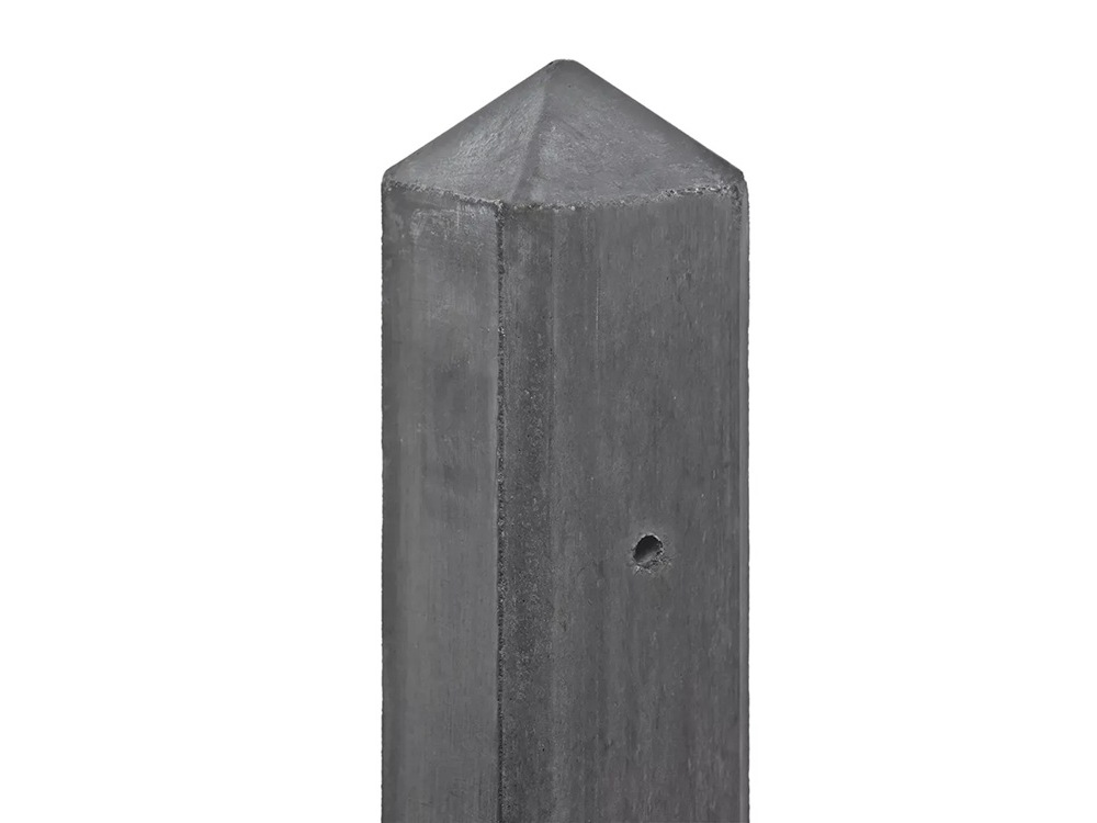 Betonpaal punt antraciet ongecoat (tbv 1 onderplaat) 10x10x190
