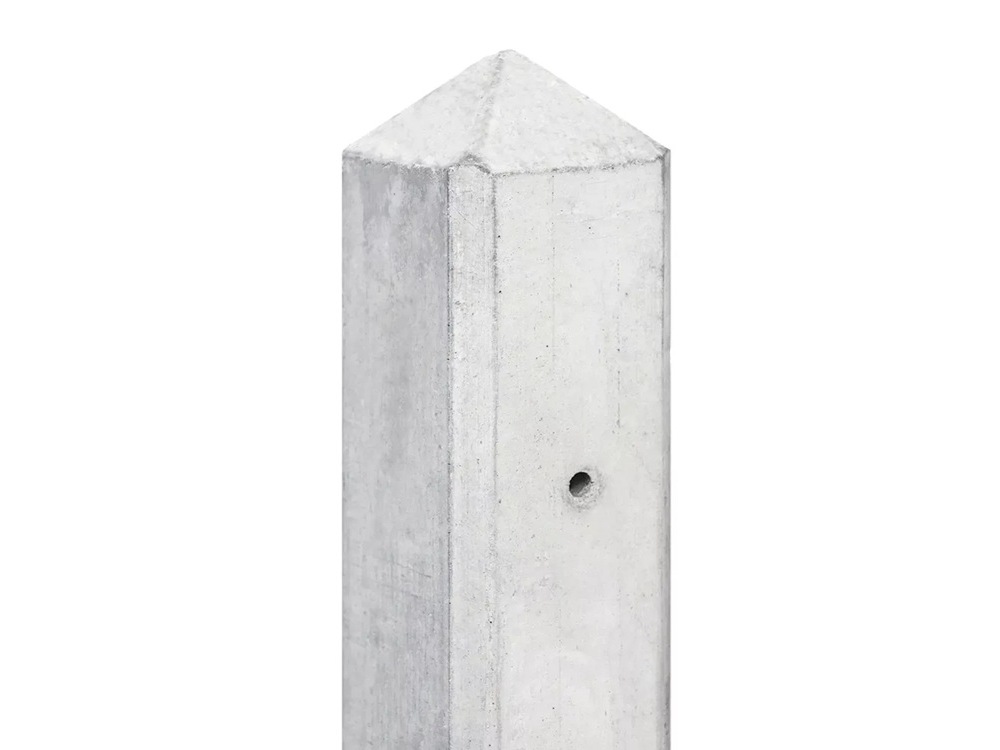 Betonpaal punt grijs (tbv 1 onderplaat) 10x10x280
