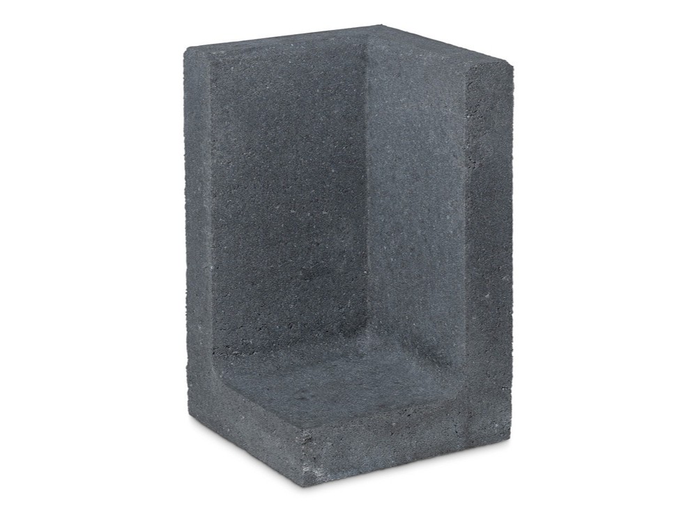L-hoekelement 30x30x40 antraciet

