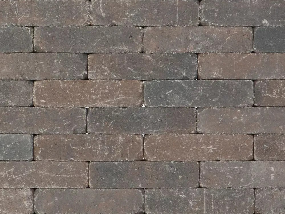 Trommelsteen 5x20x7 bruin-zwart
