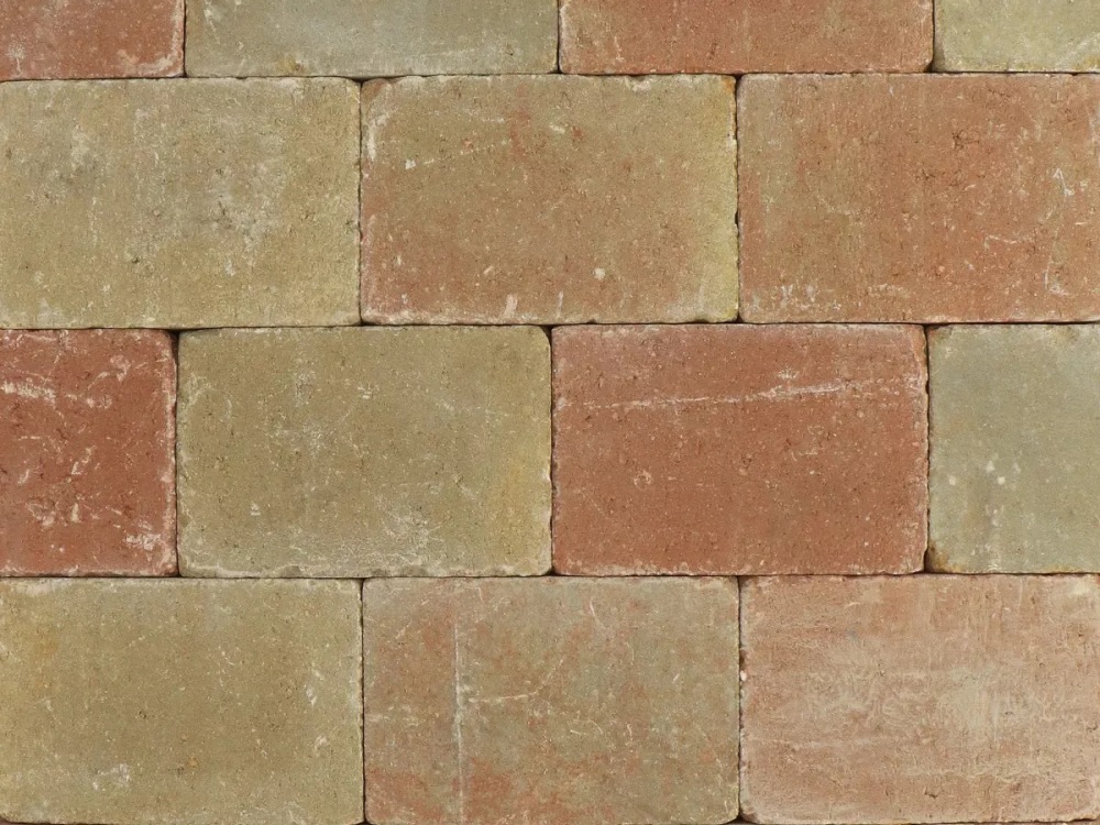 Trommelsteen 20x30x6 geel genu.
